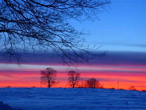 Beautiful Winter Sunset Sky Okay Wallpaper