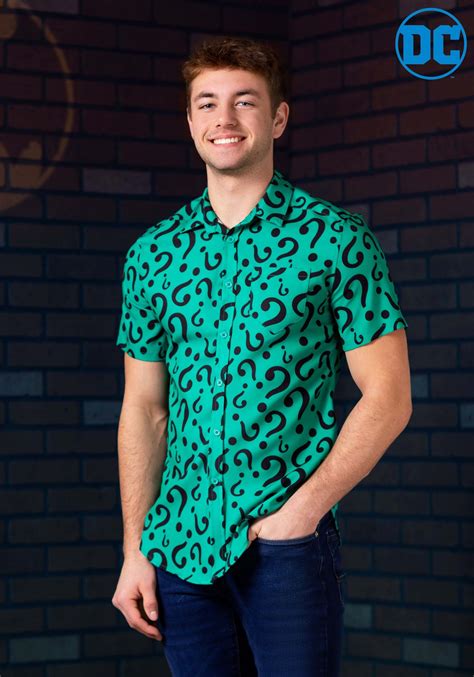 The Riddler Button Up Shirt For Adults