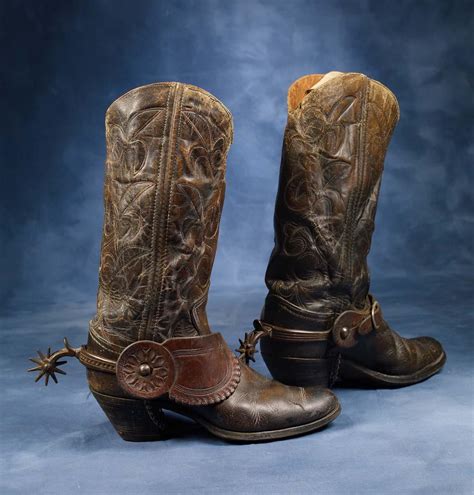 1920s Cowboy Boots With Buermann Spurs