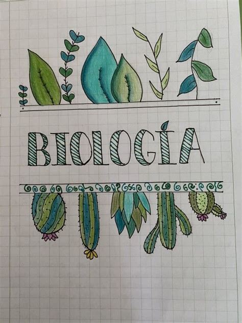 40 Portadas De Biología Diseños Bonitos Fáciles Ideas Dibujos