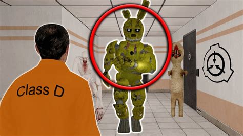 Springtrap In The Scp Facility With Spycakes Garrys Mod Gameplay