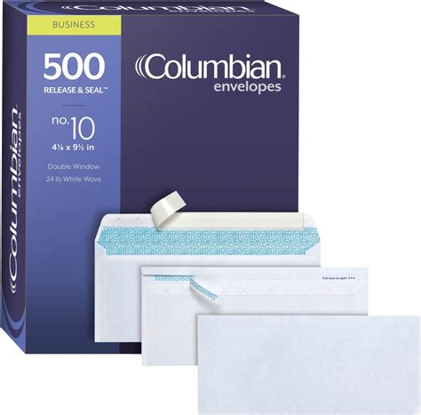 Columbian 10 Security Envelopes 500 Box No Window 4 1 8 X 9 1 2 Inches Release