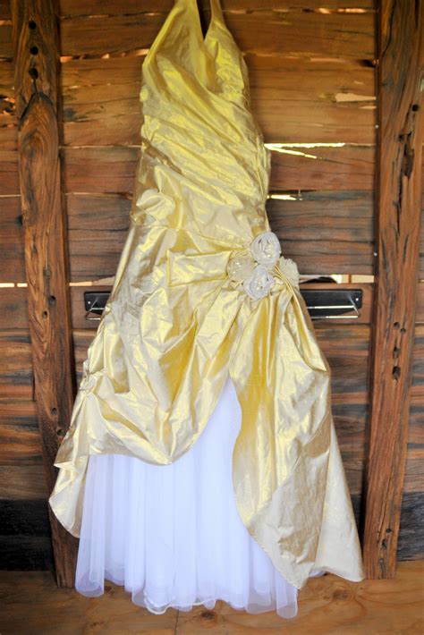 Golden Raw Silk Wedding Dress Sell My Wedding Dress