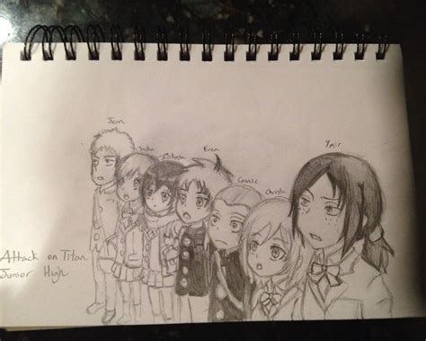 So i just saw the trailer for attack on junior high and it looks so silly! My Anime Drawings - Attack on Titan Junior High - Wattpad