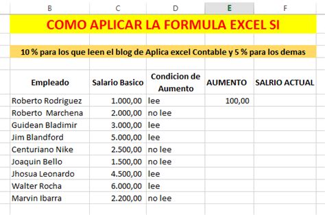 Como Aplicar La Formula Excel SI Blog Aplica Excel Contable