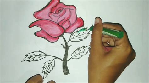 Anda mungkin ingin memajang hasil lukisan anak. Cara mewarnai bunga mawar dengan crayon - YouTube