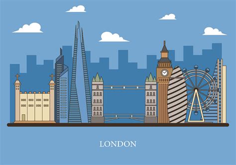 Vector Of The Shard And The London Skyline 137389 Vector Art At Vecteezy