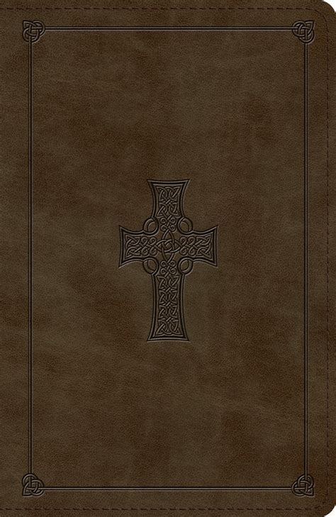 Esv Reference Bible Trutone Olive Celtic Cross Design 9781433561917