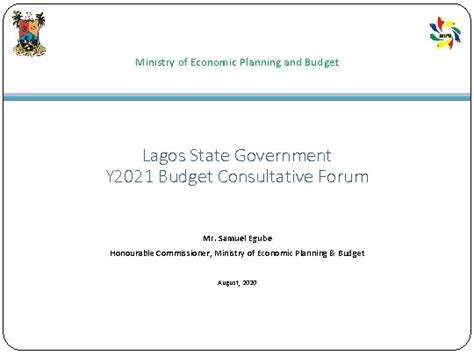 Ministry Of Economic Planning And Budget Lagos State