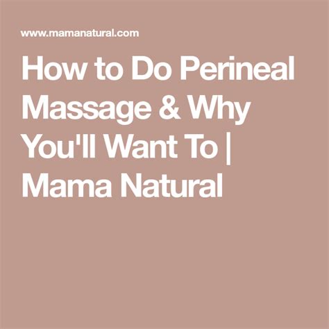 How To Do Perineal Massage Diagram Photos And Video Idées Pour Bébés