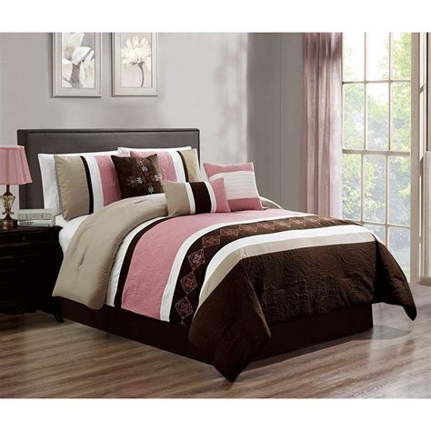 Hgmart Bedding Comforter Set Bed In A Bag 7 Piece Luxury Embroidery Microfiber Bedding Sets