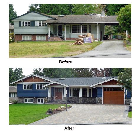 Split Level House Remodel Before And After Sample Picture Home