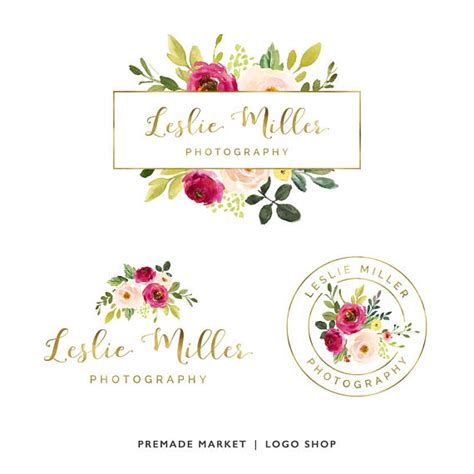 Premade Branding Kit Watercolor Logo Photography Logo Luxury Logo