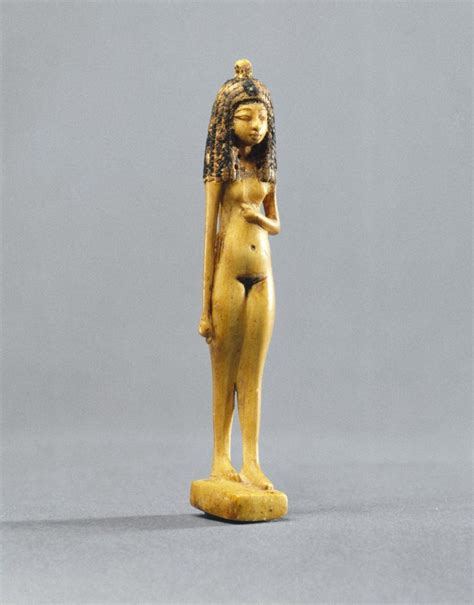 Egyptian Statuette Of A Nude Girl Girl Museum