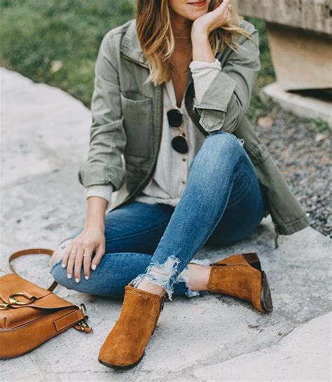 Tan Suede Ankle Booties Livvyland Austin Fashion And Style Blogger