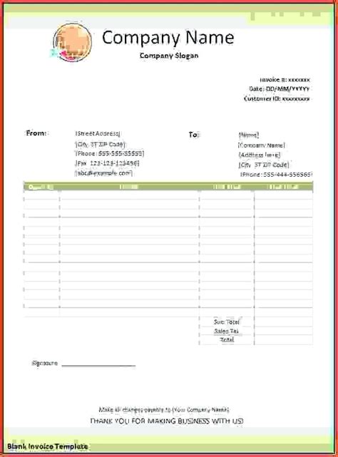 Create invoices in word, google docs, excel, sheets, pdf & more! Free Blank Invoice Template for Excel