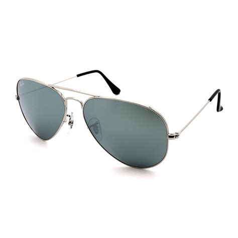 Unisex Rb3025 W3277 Aviator Large Sunglasses Silver Silver Mirror Ray Ban® Touch Of Modern