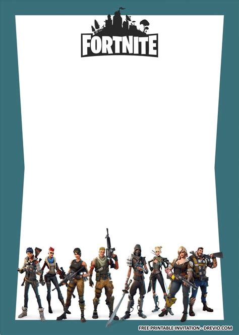 Fortnite Party Invite Template