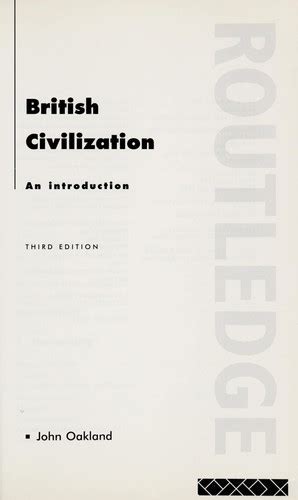 British Civilization By John Oakland Open Library