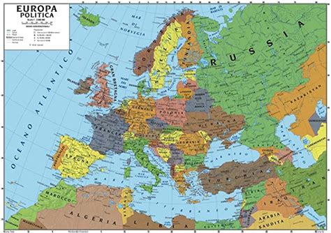 Carta Politica Delleuropa Attuale Cartina Spagnola