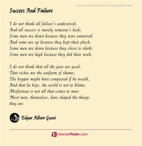 Success And Failure Poem By Edgar Albert Guest