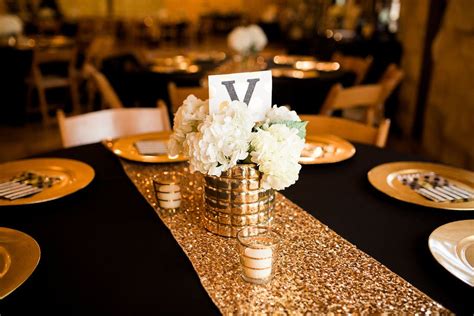 Poetry Hall Gold Wedding Decorations Black Gold Party Decorations