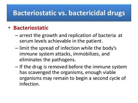 Bactericidal Vs Bacteriostatic