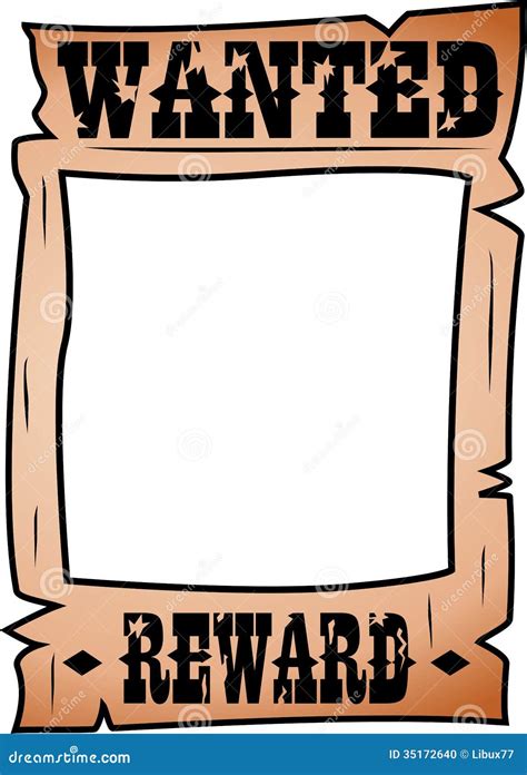 Wanted Poster Blank Reward Stock Photography