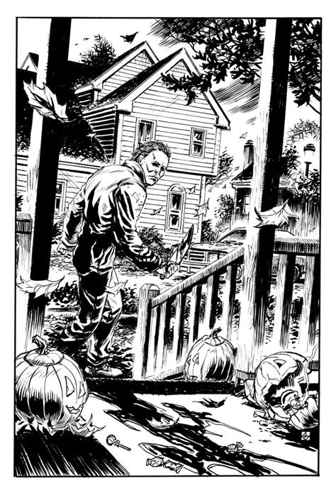 Michael Myers By Deankotz On Deviantart Scary Coloring Pages