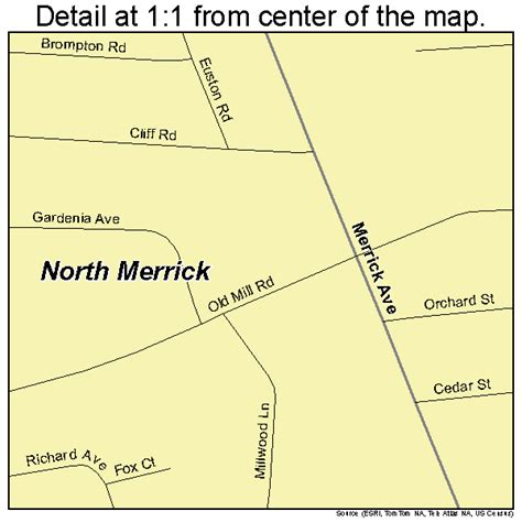 North Merrick New York Street Map 3653264