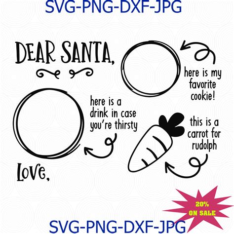 You will receive a zipped you will receive : Christmas Santa Tray SVG, Santa Cookies and Milk by ...