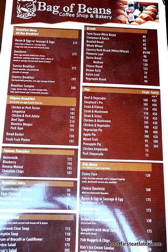 The room service is 24 h and you able to choose for the full menu. Bag of Beans, Tagaytay City - Shoot First Eat Later
