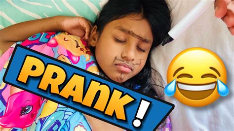 the sleeping sister prank 💤 youtube
