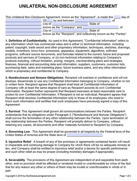 Military officials have outlined a new spending request to boost deterrence against china, including new weapons, new construction and. Free Unilateral Non-Disclosure Agreement (NDA) | PDF ...