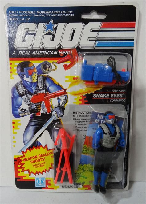 Vintage 1990 Hasbro Gi Joe Snake Eyes 4 Moc Sealed Action Figure Old