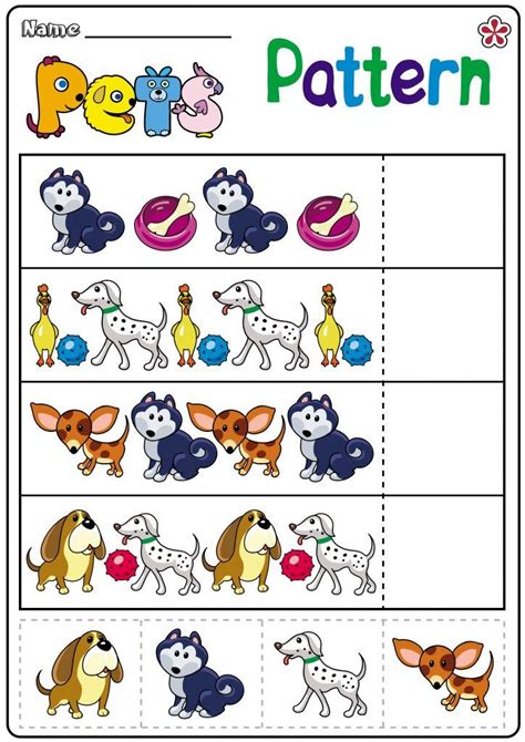 Pets Pattern Worksheets | Pets preschool theme, Pets preschool
