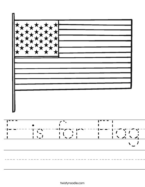 American Flag Worksheet For Kindergarten Free Printable Digital