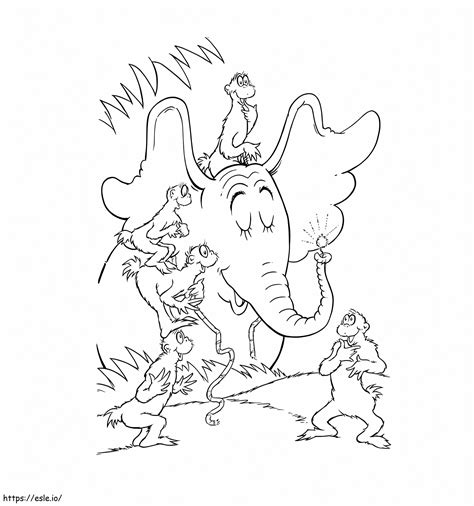 Horton e amigos para colorir