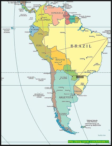 South America Continent Map 네이버 블로그