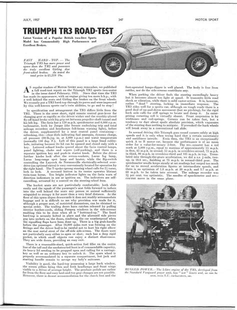 Triumph TR3 Road-Test - Motor Sport Magazine