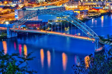 Us Bridges West End Bridge At Night Pittsburgh Pennsyl Flickr