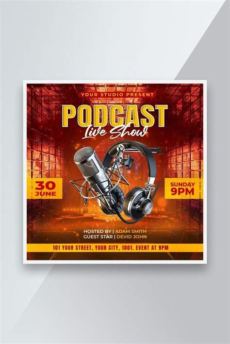 Podcast Talk Show Flyer And Instagram Post Template PSD Free Download Pikbest In