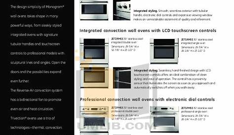 PDF manual for GE Oven Monogram ZSC2202NSS