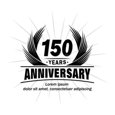 150 Years Anniversary Elegant Anniversary Design 150th Years Logo