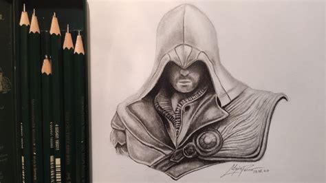 Assassins Creed 2 Ezio Auditore Drawing YouTube
