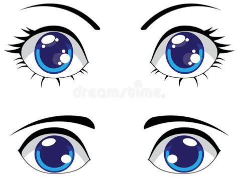 Cute Stylized Eyes Stock Vector Illustration Of Eyelash
