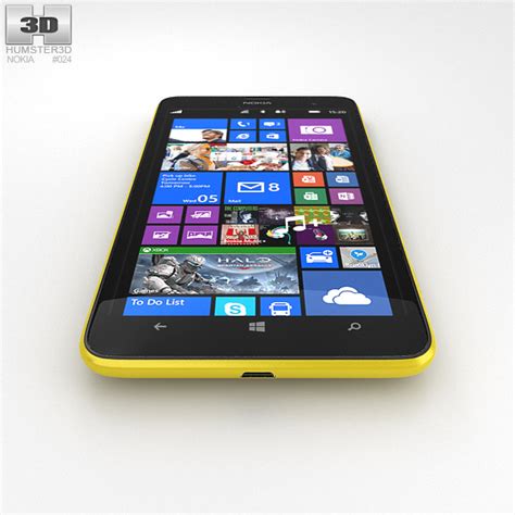 Nokia Lumia 1320 Yellow 3d Model Electronics On Hum3d