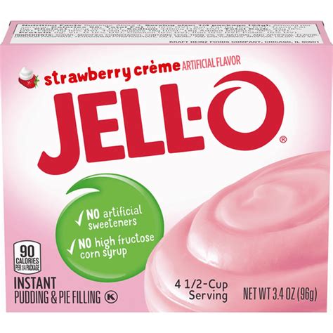 Jell O Strawberry Creme Instant Pudding Jello And Pudding Mix