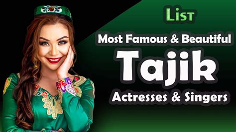 List Most Beautiful And Famous Tajik Female Singers Youtube