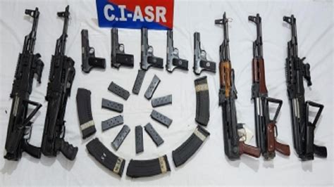 Punjab Police Recover 10 Ak 47 Assault Rifles